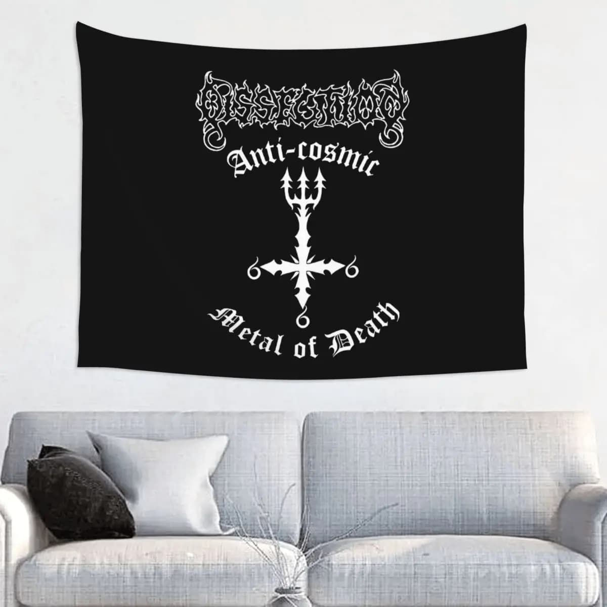 Dissezione Heavy Metal Music Tapestry Hippie poliestere Wall Hanging Room Decor Yoga Mat Mandala Wall Tapestry