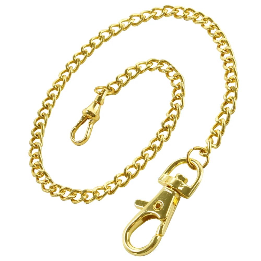 Orologio da tasca da uomo Albert da 37,5 cm con catena a gilet con catena a molla circolare, orologio da tasca con catena in acciaio e metallo vintage