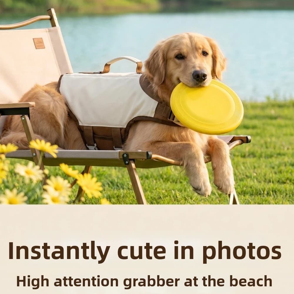 Adjustable Dog Life Jacket High Buoyancy Waterproof Dog Flotation Vest Breathable Safety Handle Pet Swimsuits Beach