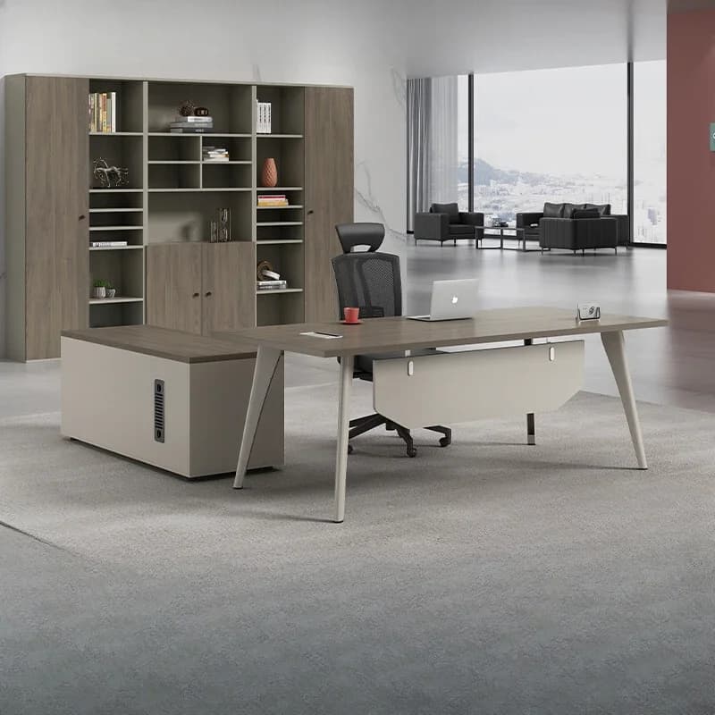 Officina moderna Scrivanie per ufficio Tavolo da scrittura direzionale europeo di lusso a forma di L Sala da gioco Designer Tavolino Mobili unici