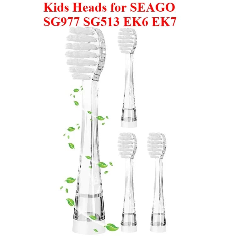 Replacement heads for SEAGO SG977 SG513 EK6 EK7 Electric Brushes for Children, Compatible with SEAGO Electric Brushes