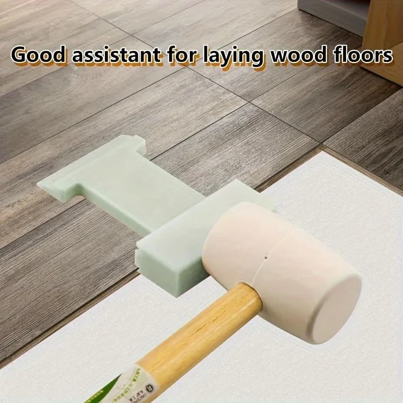 4-in-1 Laminate Flooring Installation Kit - Heavy-Duty Nylon Block for Wood/Composite Floors & Slotting Tool