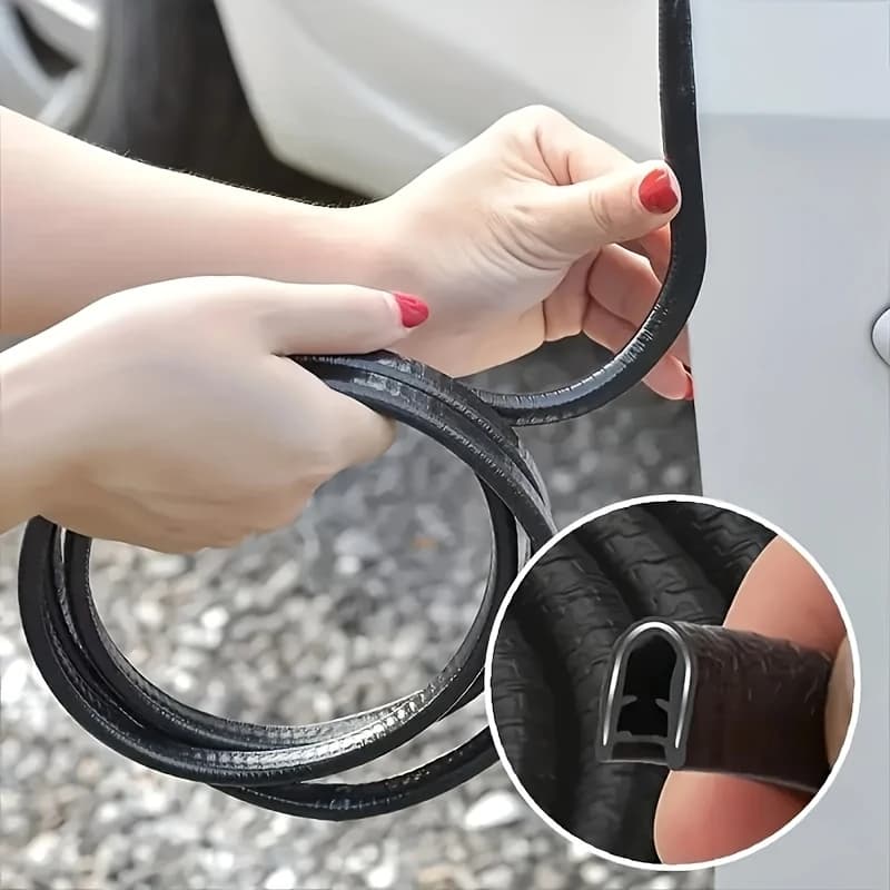 5M Nero Porta Auto Guarnizione Bordo Protezione Automatica Fermaporta Nastro Striscia Decorazione Guarnizione Accessori Esterni Auto