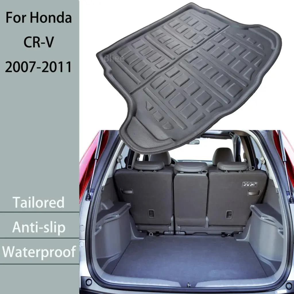 For Honda CRV CR-V 2007 2008 2009 2010 2011 Car Rear Trunk Mat Tailored Cargo Liner Boot Floor Tray Carpet Protector Mud Kick