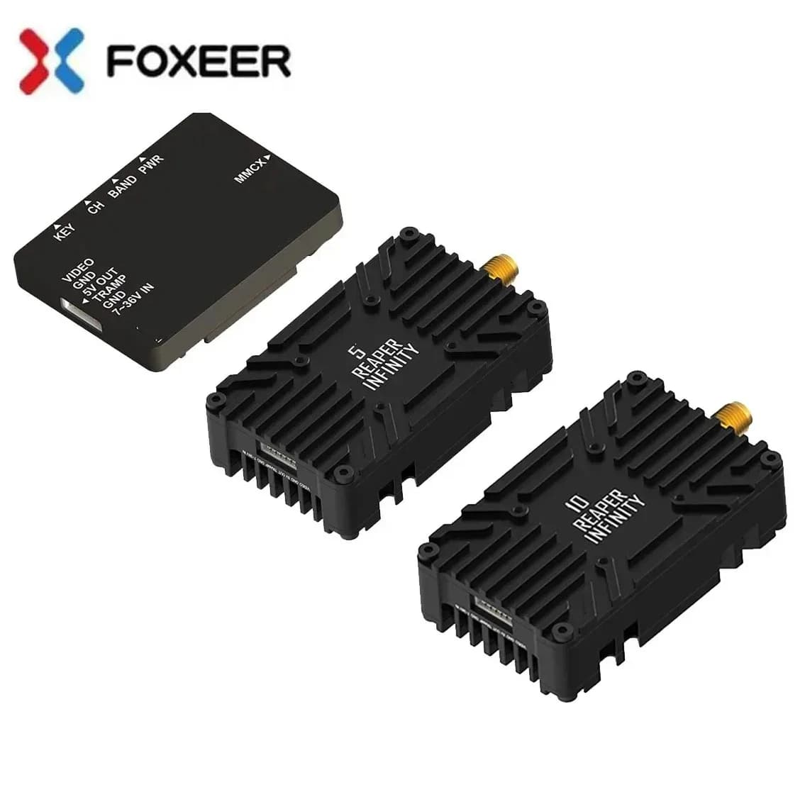 Foxeer Reaper Extreme V2 5.8G 2.5W 3W 72CH Pit FPV VTX Infinity 5W 10W 80CH VTX4.9G-6G Build-in Mic Fan for FPV Long Range Drone