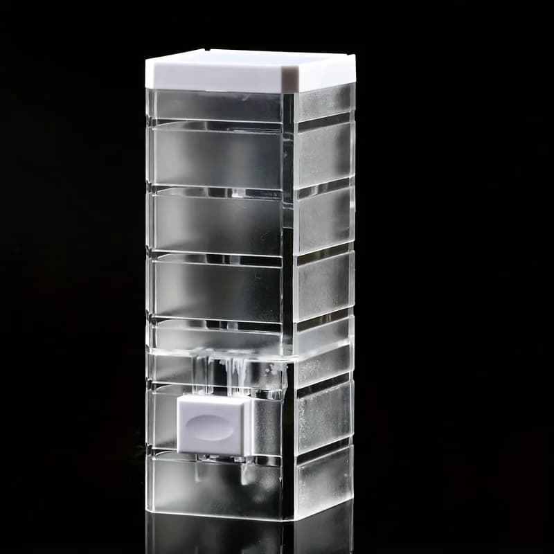 Dispenser di sapone moderno da parete senza trapano da 1 pezzo per cucina, bagno, salvaspazio, resistente alla ruggine con pompa facile da premere