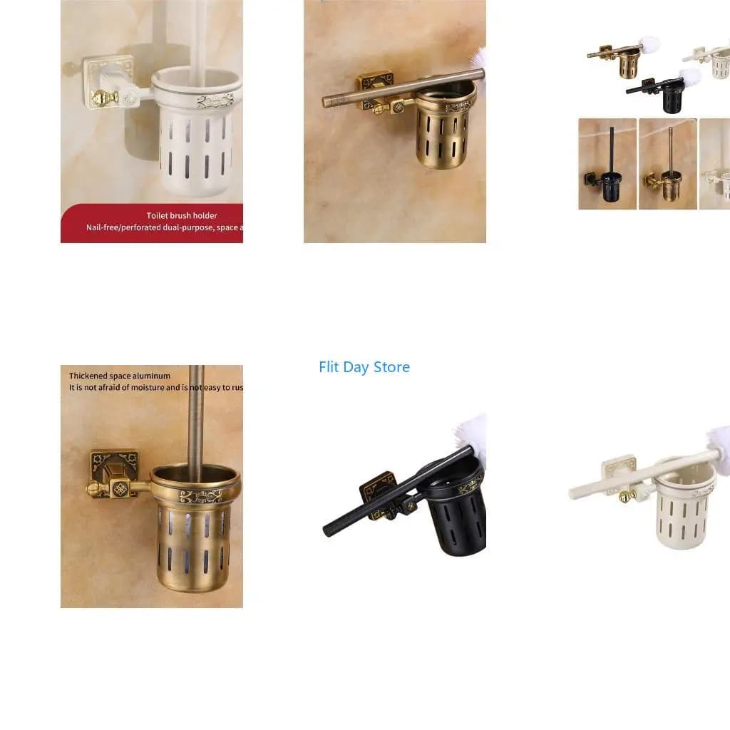 F92C Durability Alloys Plastic Toilet Scrubber Wall Mounted Efficient Bathroom Hygienes