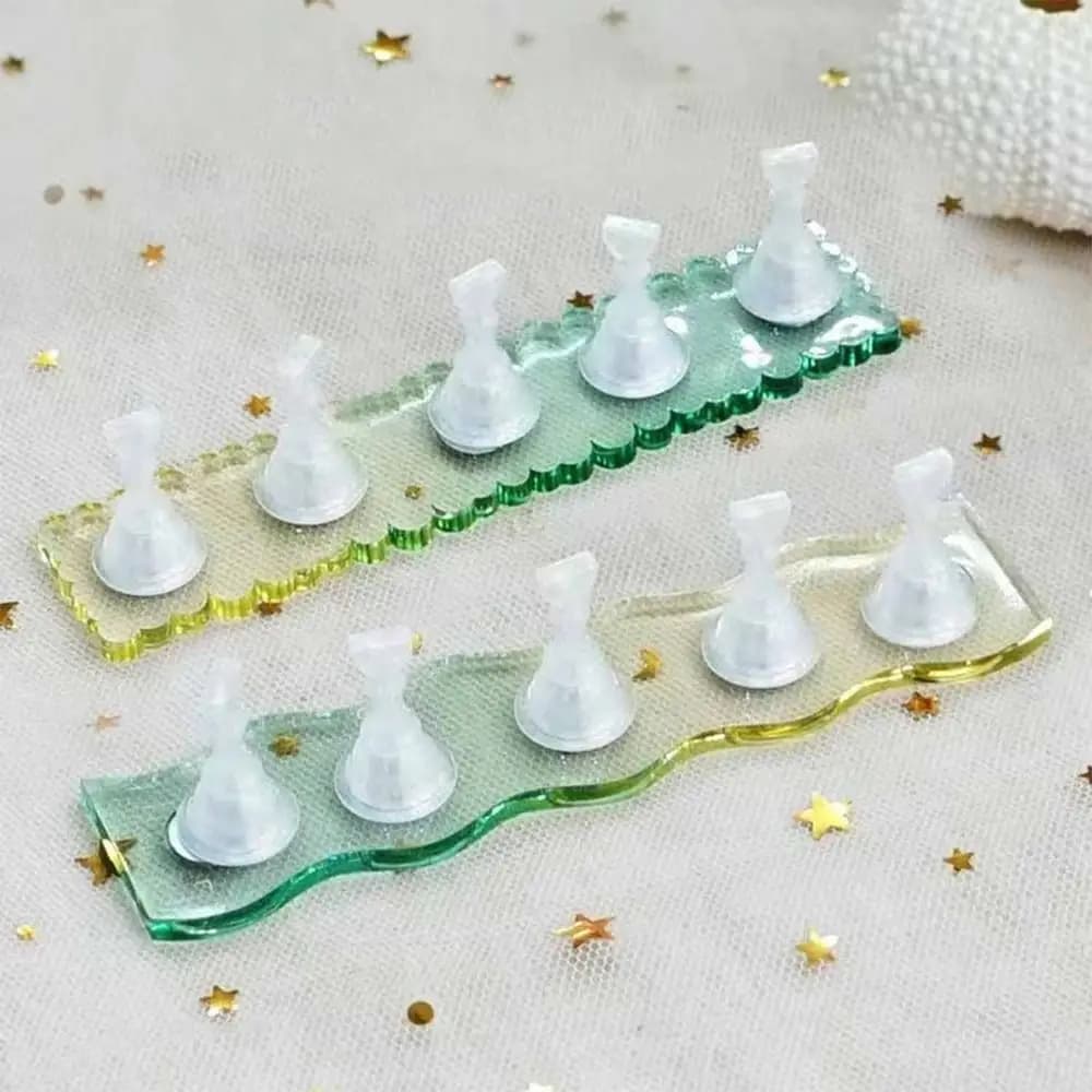 3 Set di Espositori Magnetici per Unghie con Paillettes Sfumate, Kit Trasparente Lucido per Nail Art, Base in Acrilico Riutilizzabile