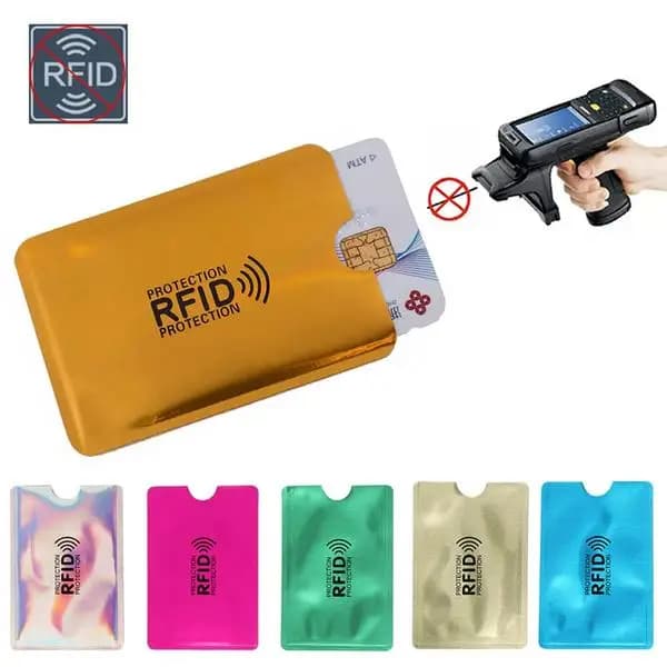 Aluminium Anti-Theft Card Holder RFID & NFC Blocking Metal Case for ID Credit And Bank Cards
