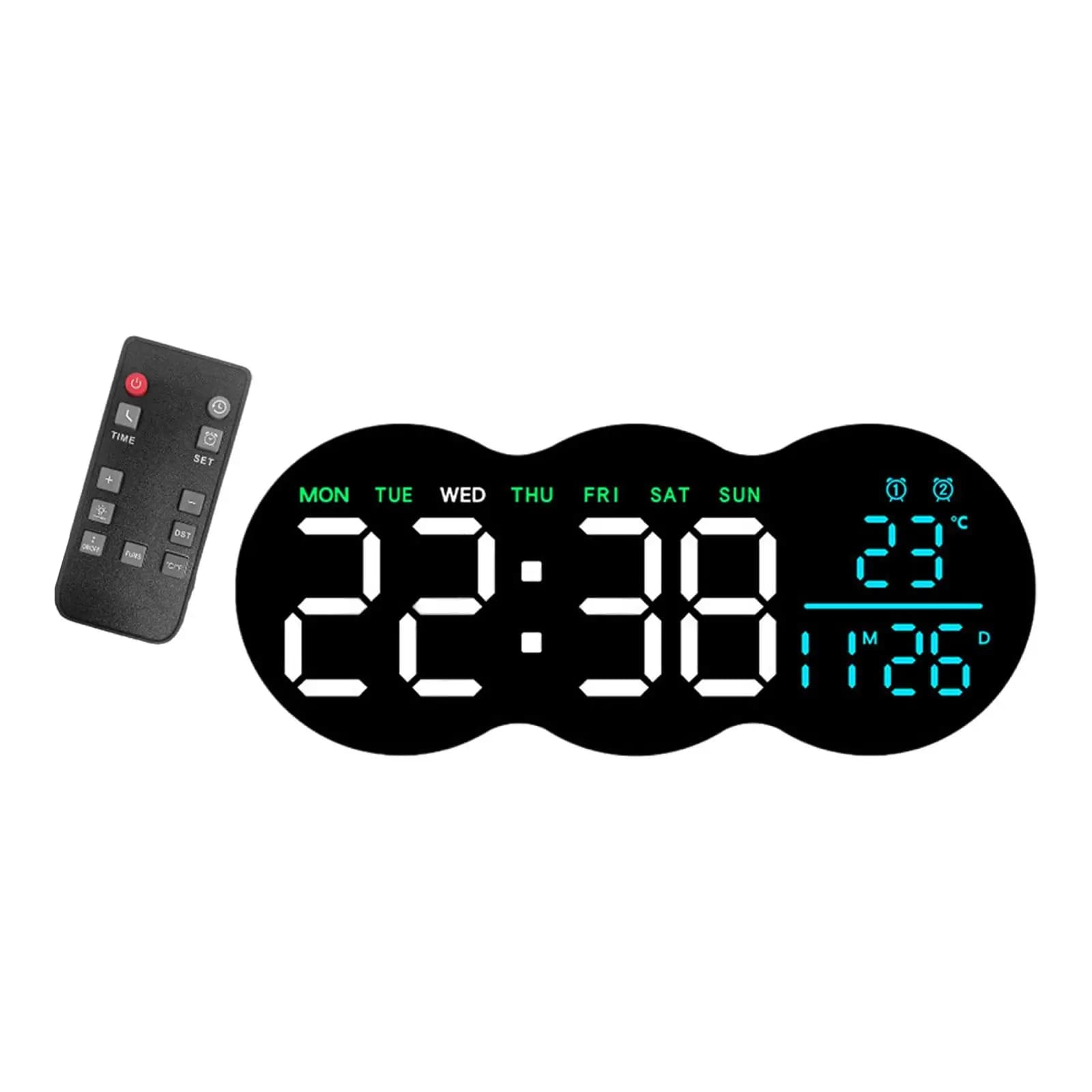 Orologio da Parete Digitale Versatile, da Appendere o da Tavolo, con Funzione Memoria e Sveglia, Ideale per Dormitorio, Soggiorno, Palestra, Camera da Letto, Ottima Idea Regalo
