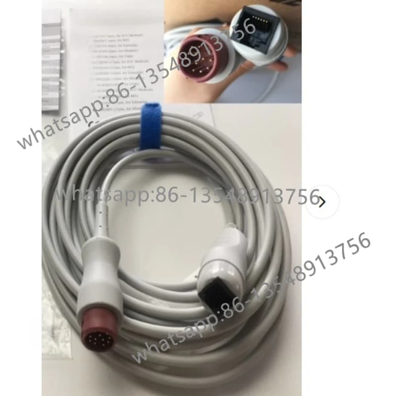 Cavo IBP invasivo per la pressione arteriosa del monitor ECG originale Testa rossa al punto del connettore Abbott