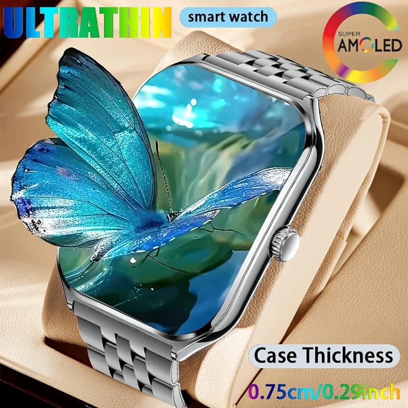 New Smartwatch Ultra-thin 2026 from 0.25 Inches with Bluetooth Call, Health Monitoring, Waterproof IP68, 100 Sport Mode, Intelligent Bracelet for Women