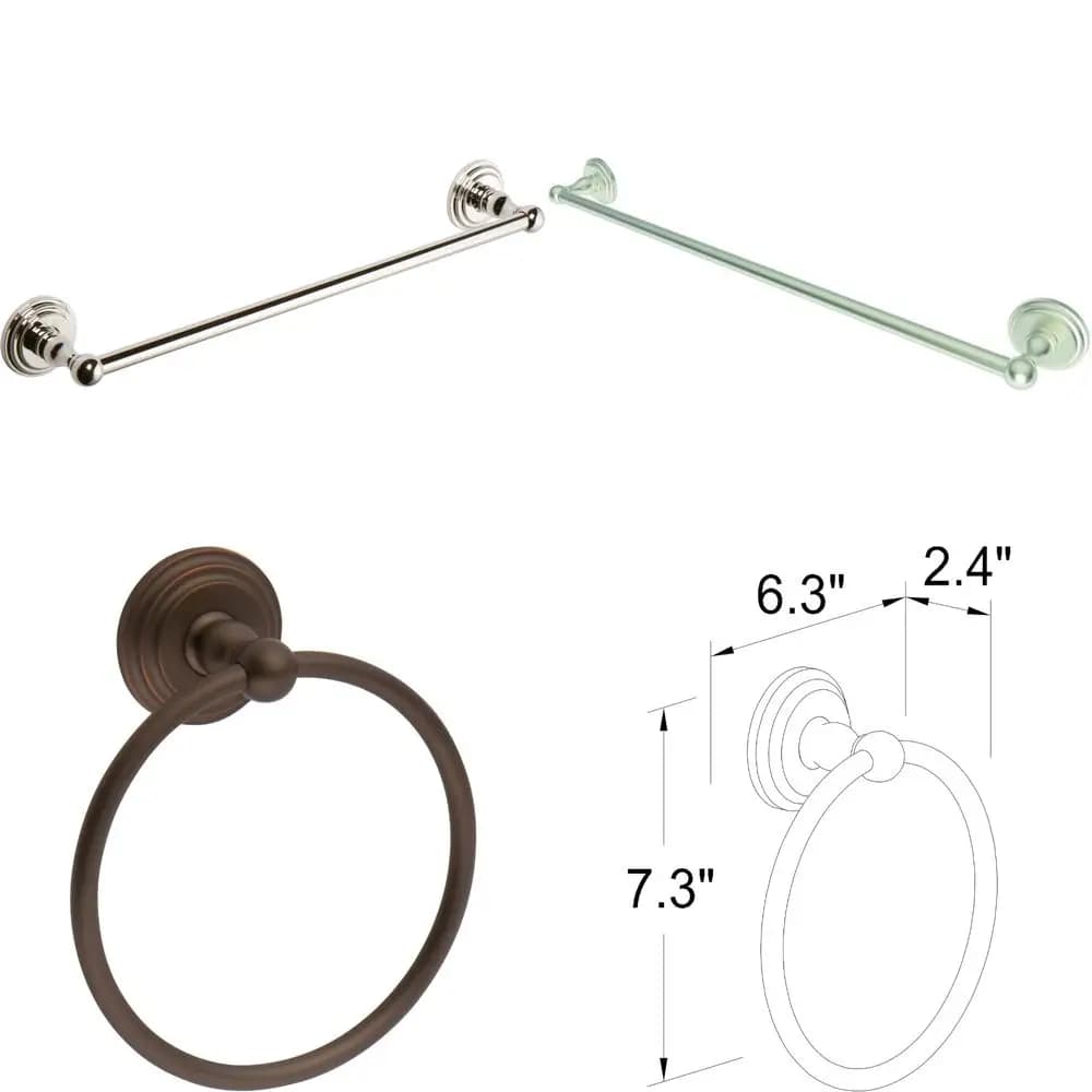 Portasciugamani da 12 pollici in nichel lucido, accessorio hardware per il bagno moderno, design durevole ed elegante