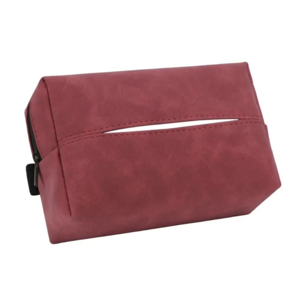 Scatola per fazzoletti per auto in pelle nappa Custodia per fazzoletti per bracciolo per auto semplice resistente all'usura Custodia per fazzoletti impermeabile appesa sul retro del sedile