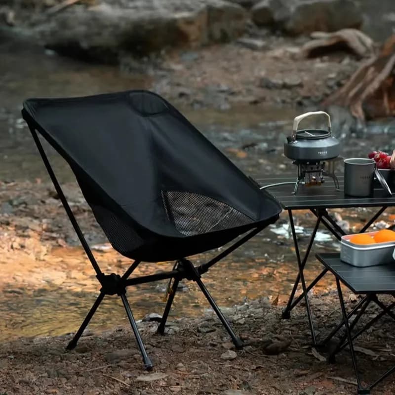 Sedia da Campeggio Pieghevole Leggera e Confortevole, Sgabello da Esterno con Schienale per Pesca, Cadeira De Acampamento, Arredamento da Esterno