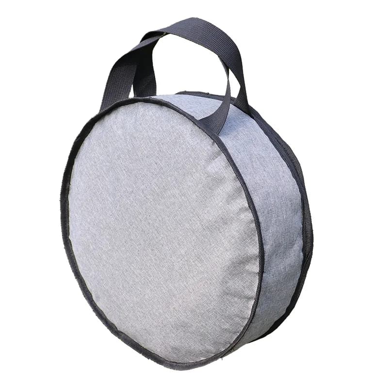Borsa da trasporto portatile per barbecue rotondo, borsa portaoggetti da campeggio per esterni, pieghevole e leggera