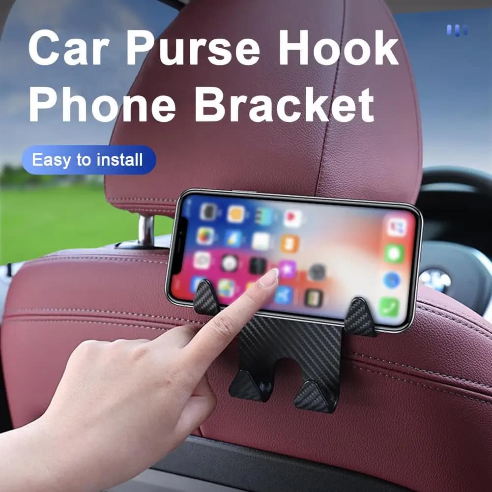 Headrest Hook for Car Seat Hide Easy Installation Car Bag Hook Phone Hook for Bag for Universal Vehicle Kombin