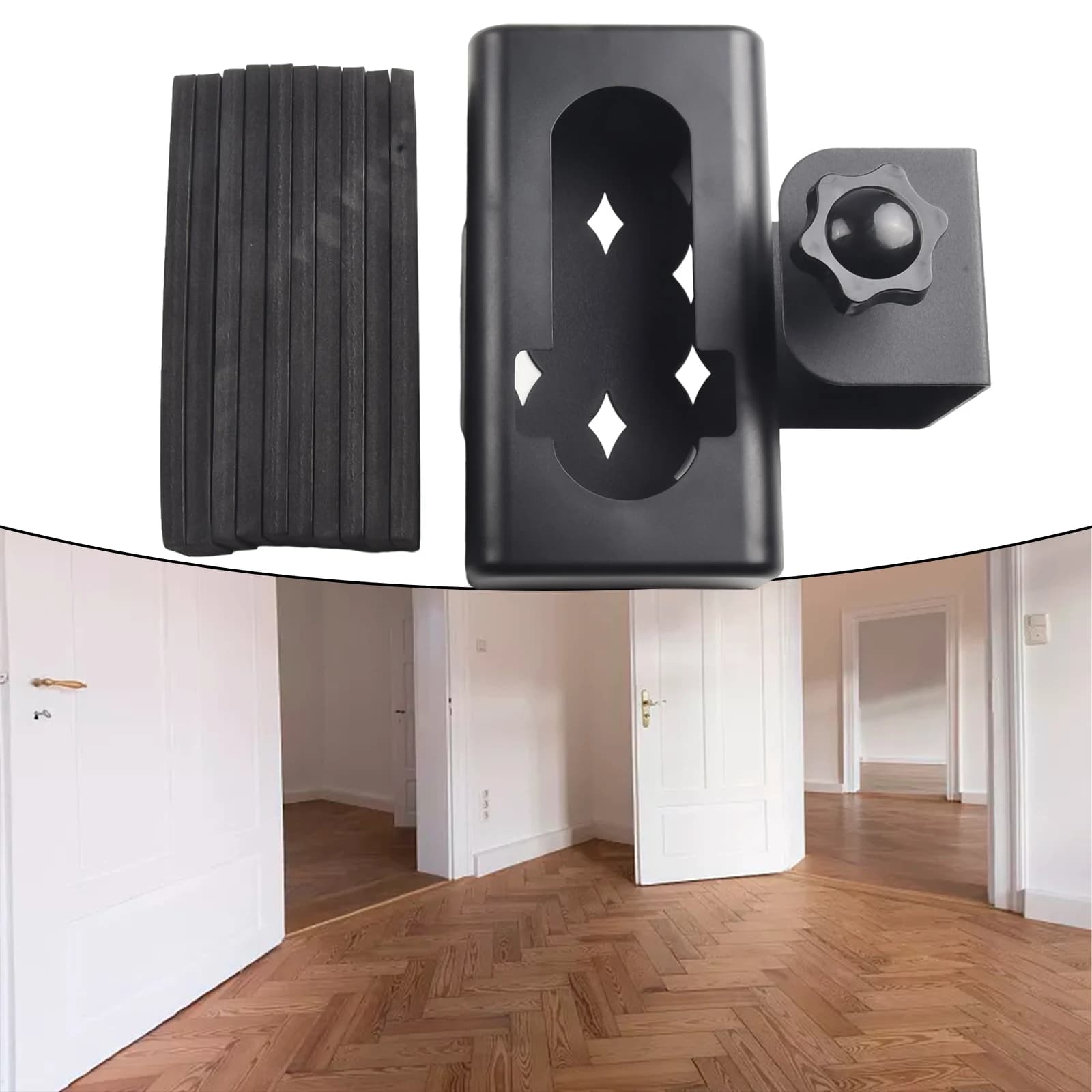 Proteggi il tuo videocitofono con un supporto antifurto senza foratura, compatibile con modelli popolari per un'installazione sicura