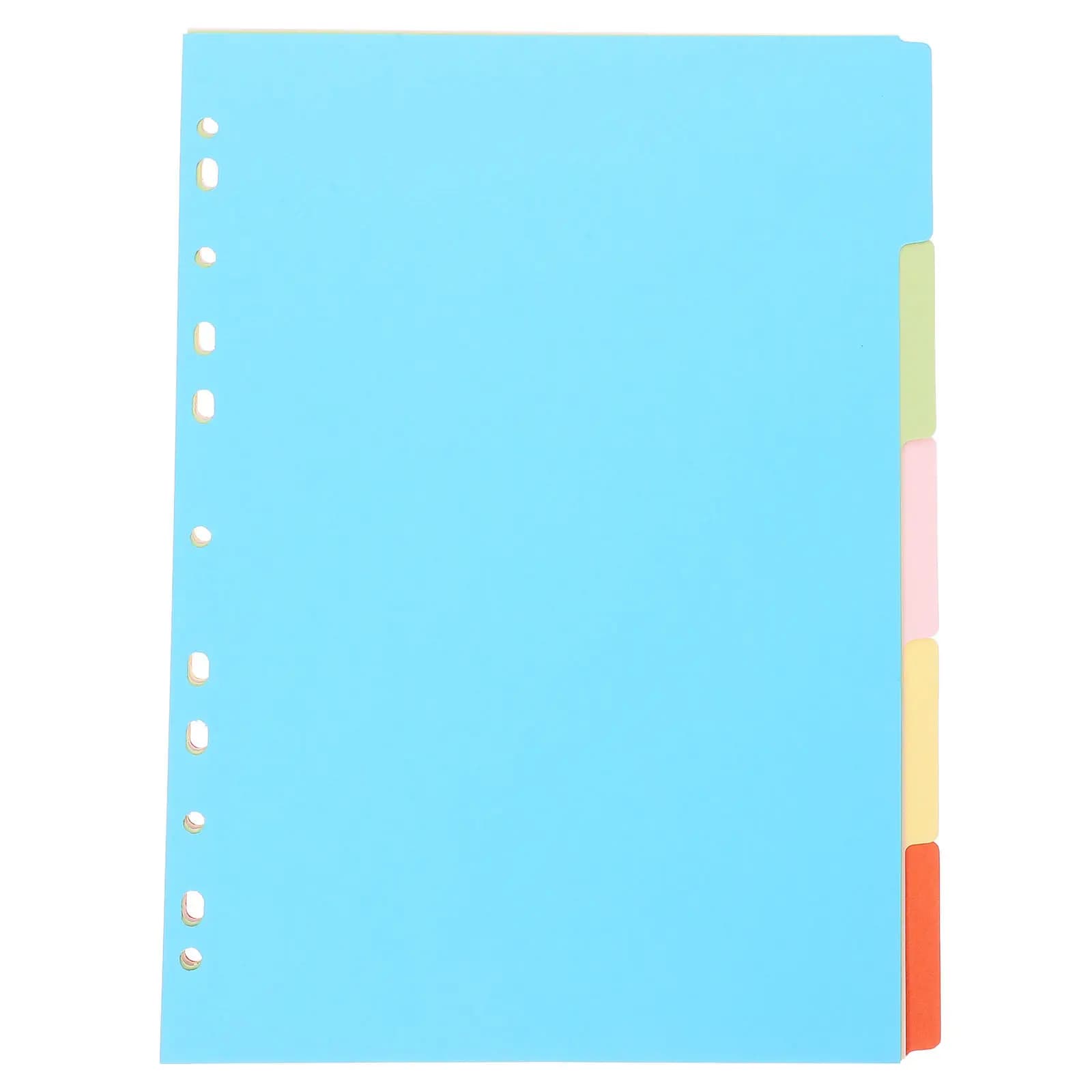 5 Fogli Divisori A4 per Raccoglitori, Quaderni, Agende, Libri, Indici, Separatori di Pagine, Classificatori di Carta, Divisori Staccabili