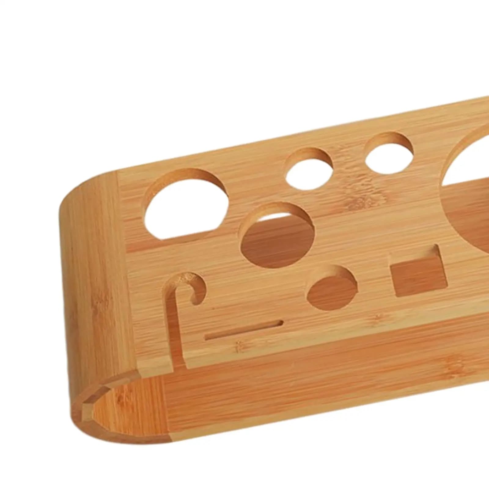Multifunction Cocktail Shaker Wooden Rack Tabletop Display Stand for Party