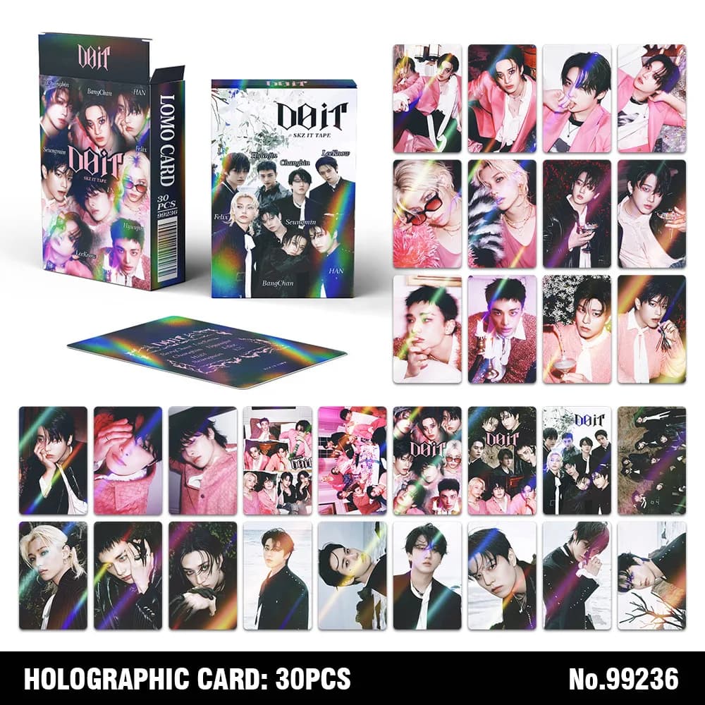 Nuove 30 carte laser STRAYKIDS Special DO IT Flash Card Star Photo Card SKZ Double face LOMO Card Fan Collection Gift