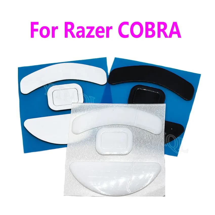 1 set piedini per mouse pattini per Razer COBRA versione cablata cuscinetti per piedini scorrevoli di ricambio connettore adesivo per mouse bianco nero