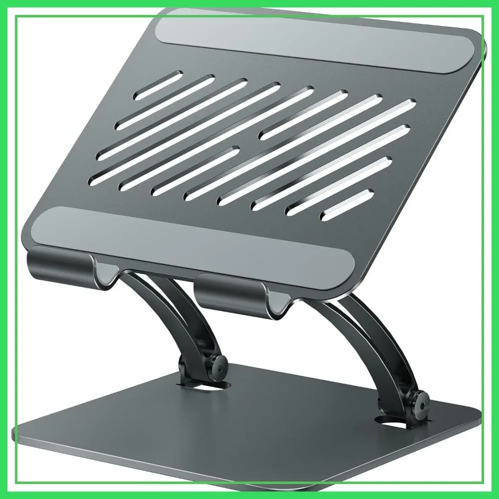 Supporto per tablet in alluminio regolabile a doppia asta per dispositivi da 4,7-16,9 pollici, grigio