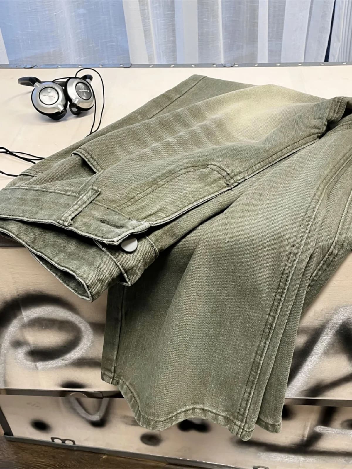 Jeans American Sle een Denim da uomo, stile High Street, vintage, lavati, a gamba dritta larga, pantaloni casual autunno inverno