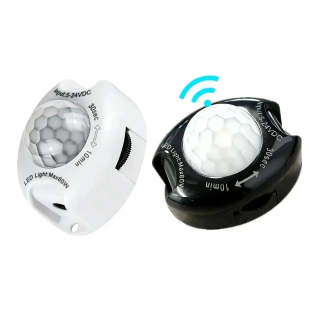 3A PIR Motion Sensor Switch DC5V‑24V 30s‑10min Adjustable Time Delay High‑Sensitivity IR Detector for Closet LED Strip Lighting