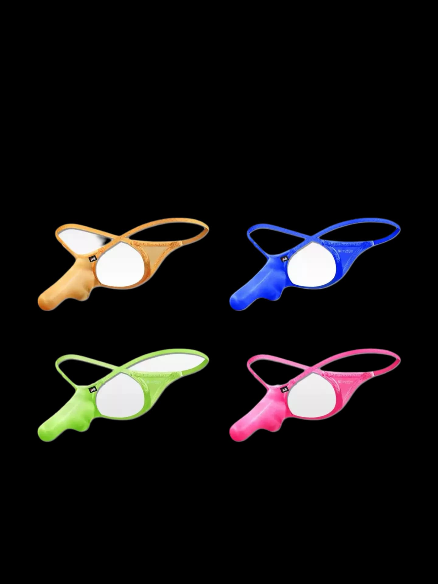 Men's Thongs Sexy Underwear Big Pouch Ice Silk Seamless Men's Briefs Low-rise Quick Dry Thin Belt Underpants Sexy Lingerie