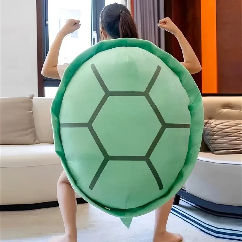 Gilet indossabile Cuscino con guscio di tartaruga Simpatico cuscino imbottito per il corpo Cuscino per schienale per sedia Kawaii Cuscino per cosplay Prop Decorazioni per la casa