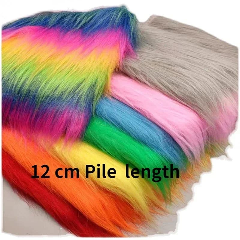 50cm * 50cm 12 cm Pile Long Plush Fashion Fabric Toys Decoration Cosplay Imitates Soft Wholesale Cloth Diy for Sewing