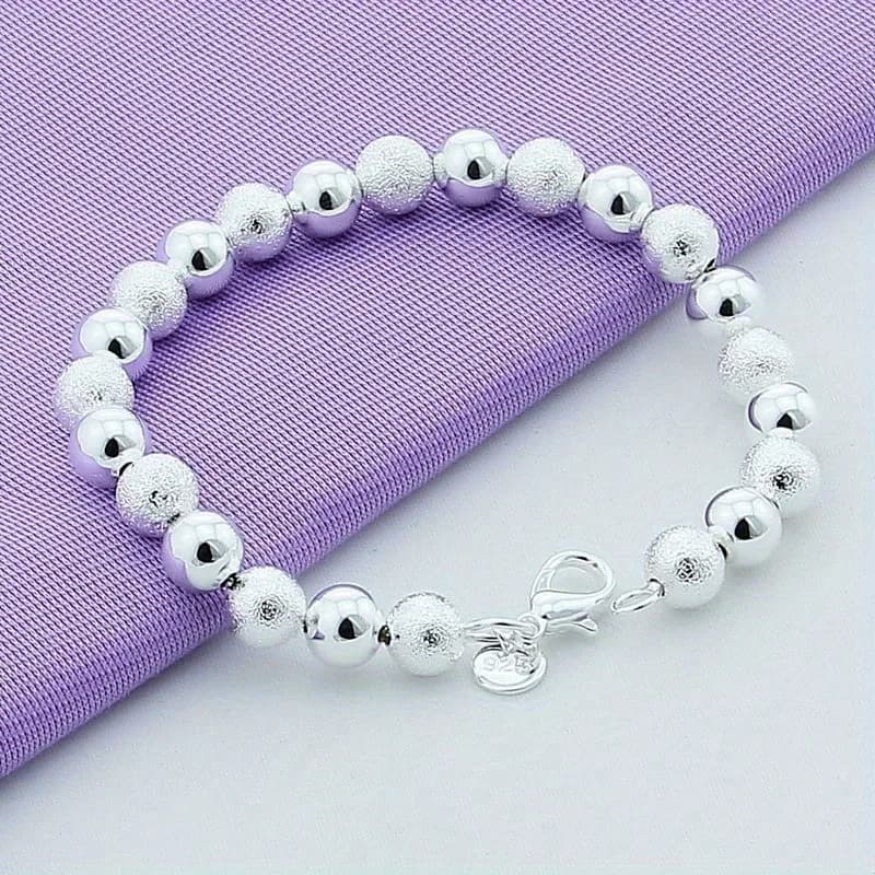 Trendy products 925 sterling Silver luxury Beads chain Bracelet for Women and Men designer Jewelry Fashion wedding party gift
