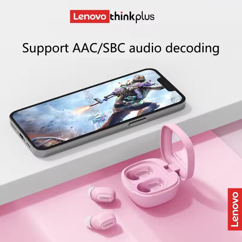 Auricolari Lenovo Thinkplus XT62 Bluetooth 5.3, Impermeabili, Controllo Touch, Bassa Latenza, HiFi, Cuffie Sportive, Chiamate HD