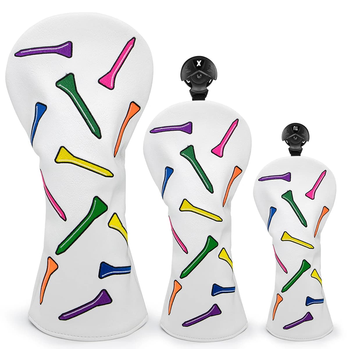 Set di Copritesta da Golf alla Moda e Colorati per Ferri da Golf, Driver, Fairway, Hybrid, Blade e Putter