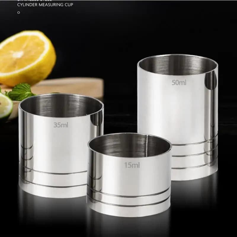 25/35/50ml Misurino in acciaio inossidabile Cilindro da cocktail Oncia Jigger Misuratore per bevande al vino Bottiglia da bar Accessorio da bar