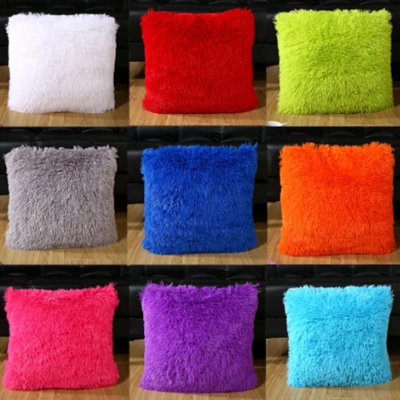 Soft and solid synthetic fur cushion lining, home decor cushion cover, sofa cushions, car chair, pillowcase for hotel home