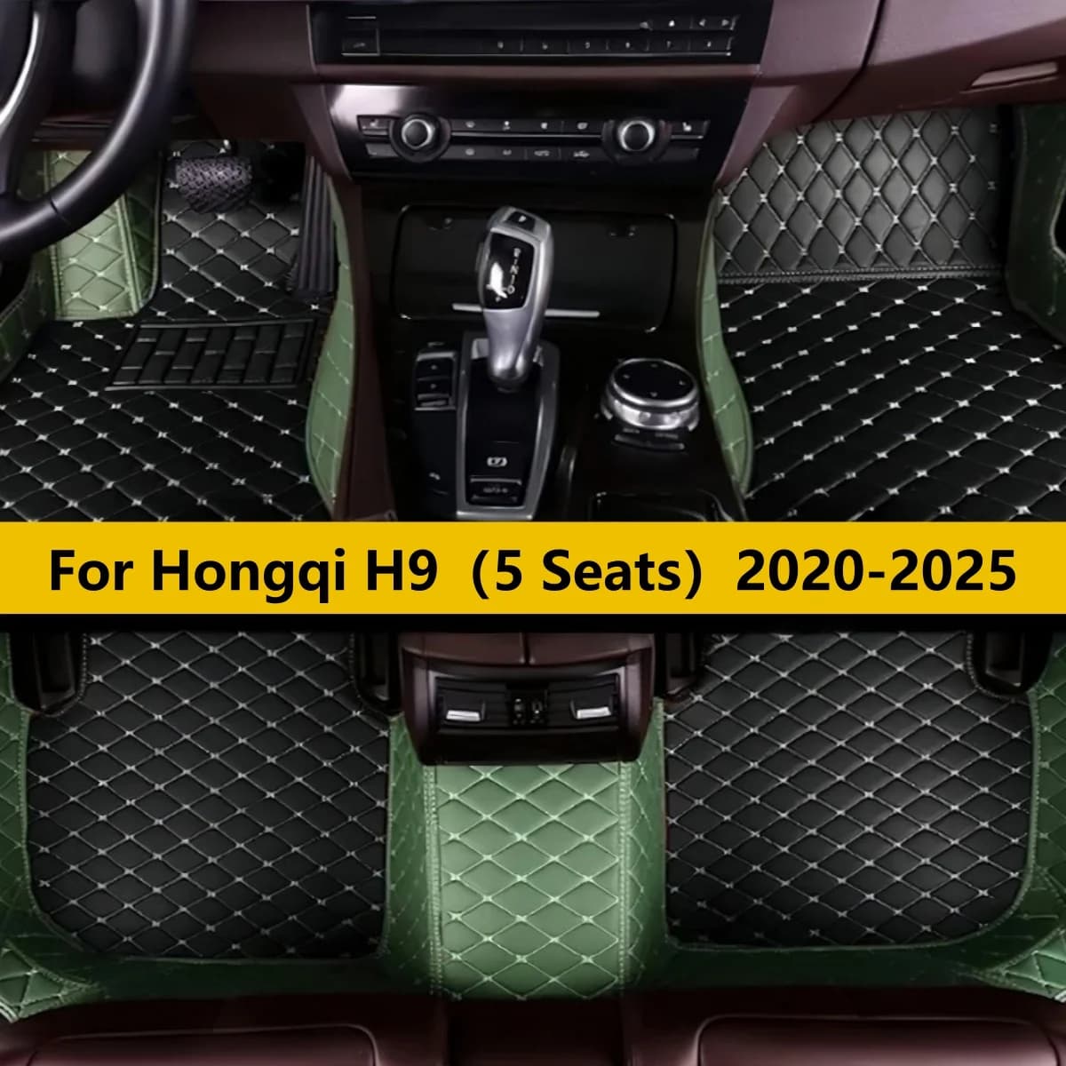 Custom Leather Car Floor Mat For Hongqi H9（5 Seats）2020 2021 2022 2023 2024 2025 Auto Accessories Custom Covers Foot Rug