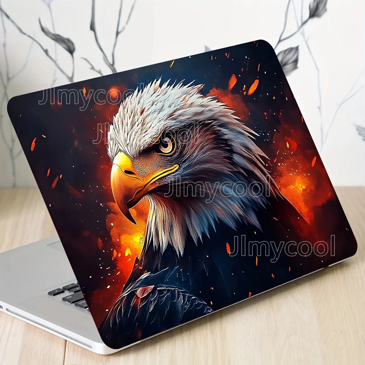Adesivo per notebook in vinile Adesivo impermeabile resistente ai graffi facile da attaccare con un design vivido e dettagli dell'aquila per laptop