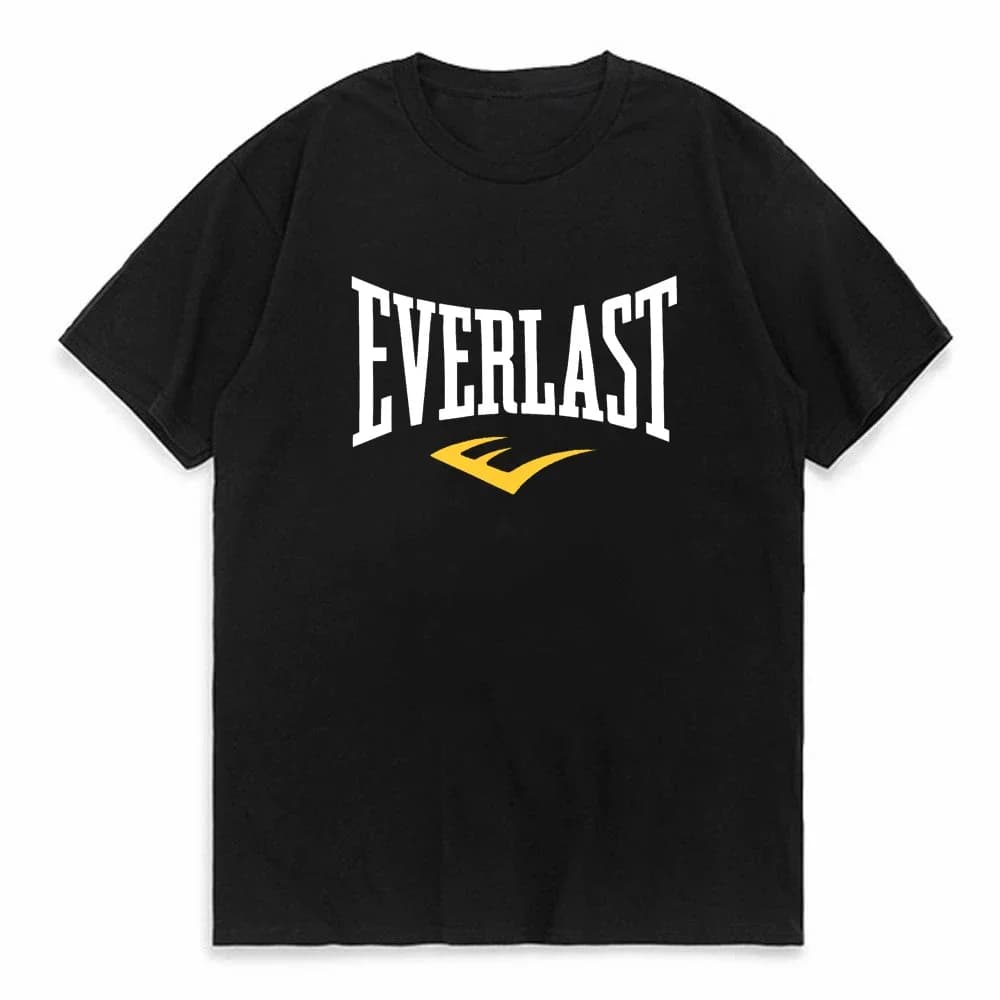 T-shirt con logo EVERLAST BOXING T-shirt con stampa O-Neck da uomo e da donna, felpe con cappuccio Harajuku Streetwear, top Pop Y2k