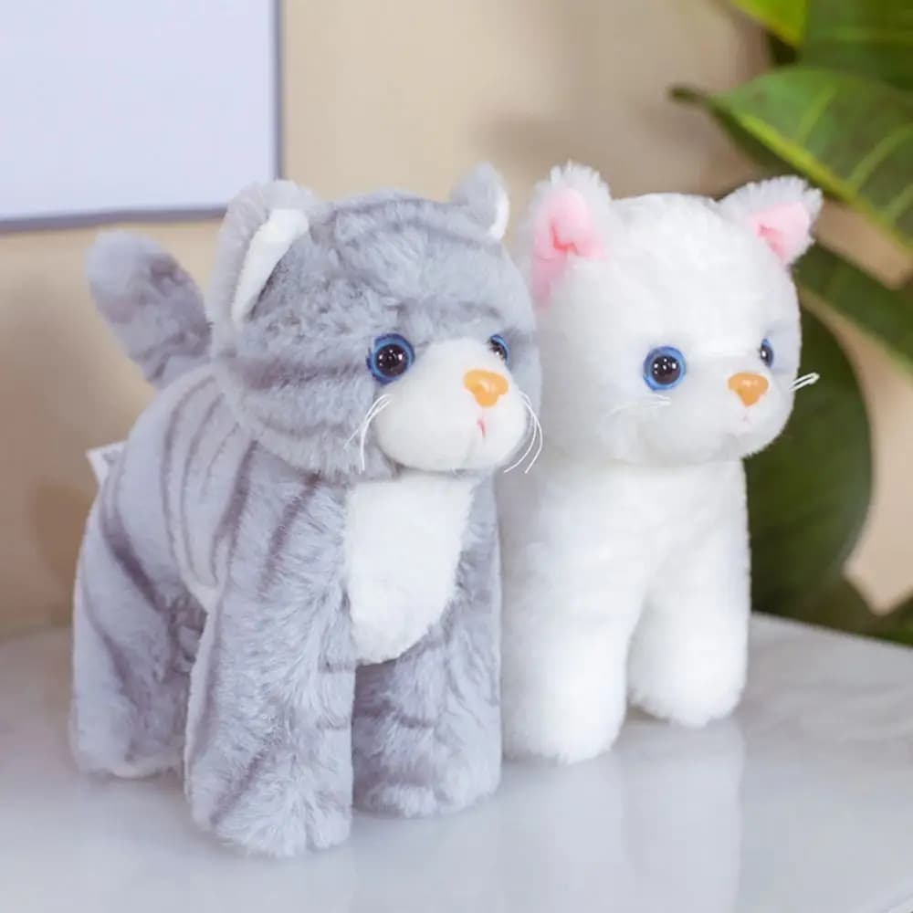Animali di peluche Gatto Cartone animato Morbido Simpatico Gattino Soffice Simulazione Farcito Gatto realistico Bambini