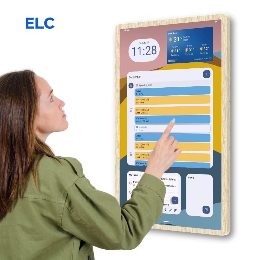 NW3299T RK3576T Ready Software Wall Mounted Digital Calendar Diary Planner 32" 1080p Photo Frame With POE And NFC