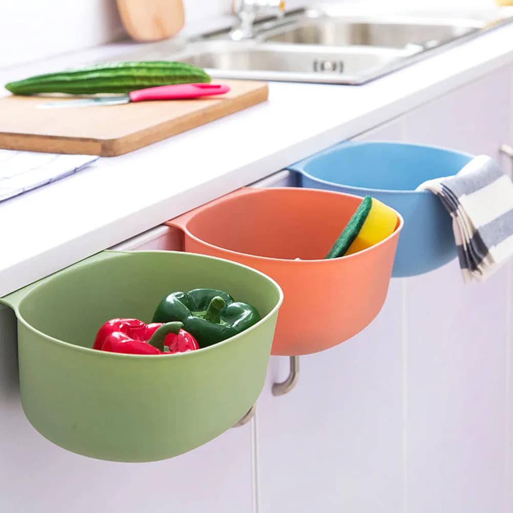 Hanging Waste Basket Door Mountable Plastic Trash Can for Kitchen Bathroom Office Large Capacity Easy Clean Tear Resistant