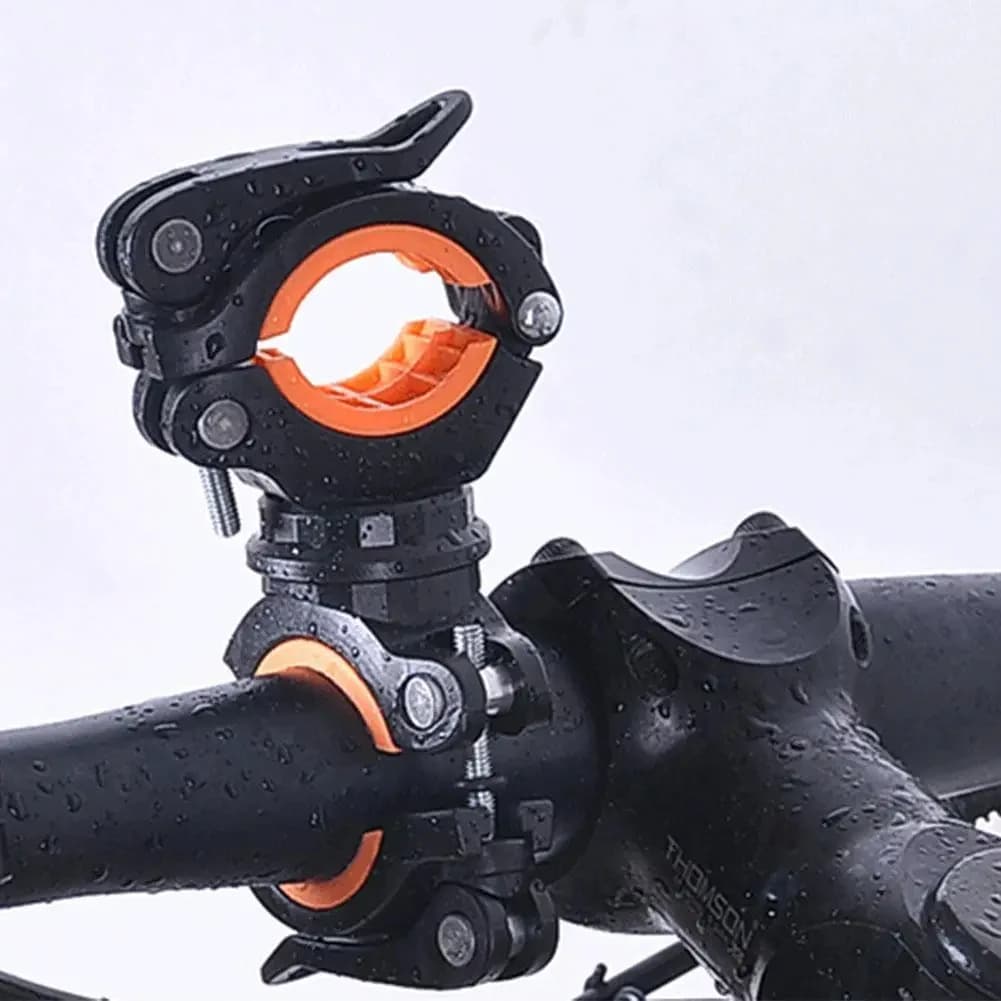 ESLN Luce rotante per bicicletta Doppio supporto per bici Torcia anteriore a LED Lampada Pompa da ciclismo Supporto per manubrio Accessori per biciclette