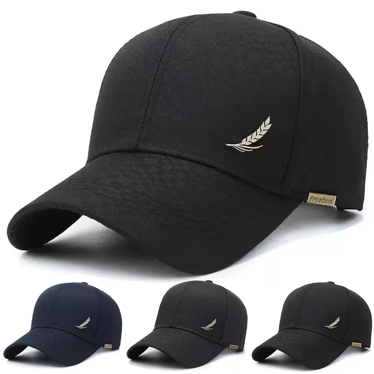 Unisex Feather Embroidery Baseball Caps Spring Autumn Outdoor Adjustable Casual Hats Sunscreen Hat Sports Cap