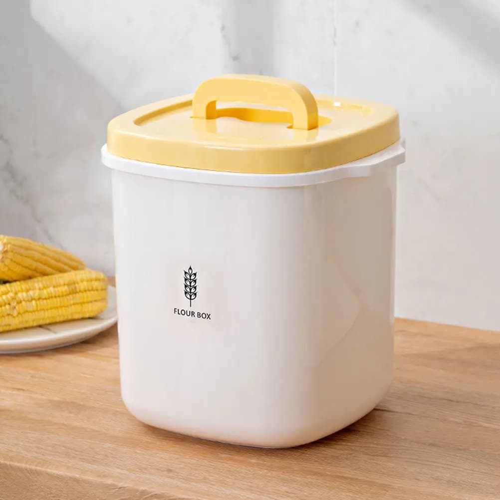 1Set Dustproof Rice Bucket Food Grade Storage Case Plastic Sealing Rice Container Moisture Proof Household Grain Box