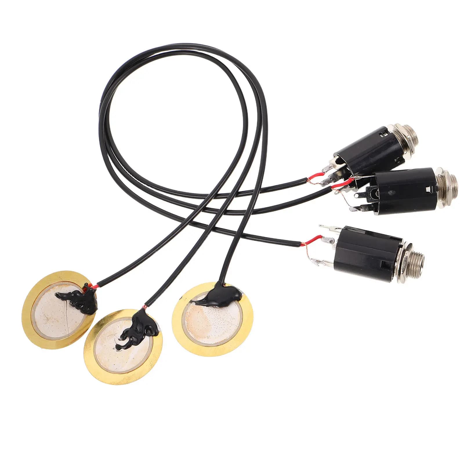 3Pcs Universal Acoustic Instrument Pickup Self-Adhesive Piezo Contact Microphone System for Guitar Violin Ukulele Banjo