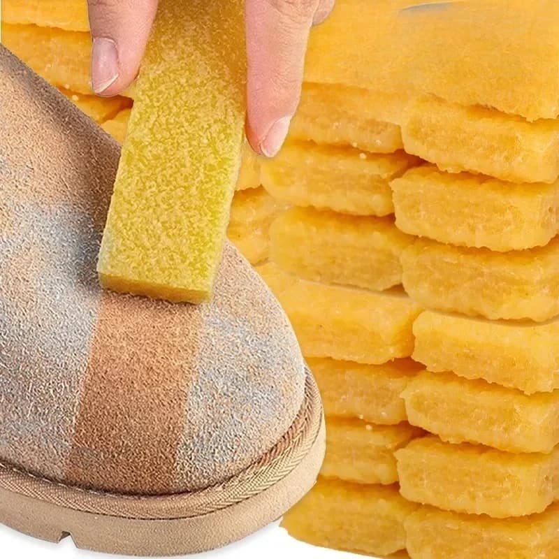 2 Pezzi Gomma Naturale per Pulizia Scarpe, Blocco in Gomma per Pulizia e Cura di Scarpe in Pelle Scamosciata e Stivali, Decontaminazione e Lucidatura, Detergente per Pelle per Uso Domestico