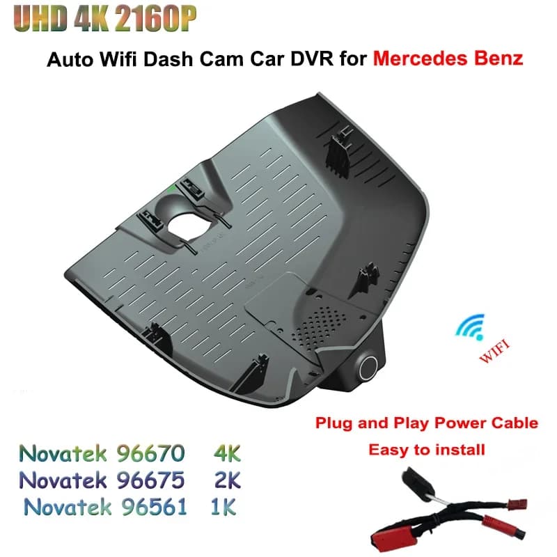 UHD 2160P 4K DVR for car 2K WIFI Dedicated video recorder Dash Cam for Mercedes Benz GLC High configuration 2024 driving recorder