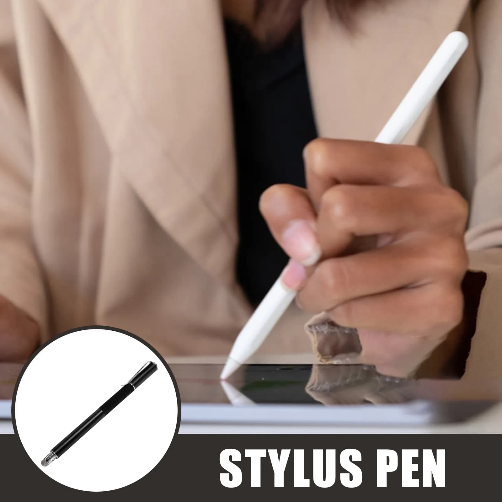 Set di 5 Penne Stilo Capacitive in Metallo Bilanciate, con Punta Doppia e 4 Punte di Ricambio in Silicone, per un Tocco Liscio e Delicato sulla Pelle, per Smartphone
